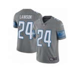 Youth Nike Detroit Lions #24 Nevin Lawson Limited Steel Rush NFL Jersey