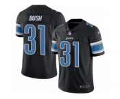 Youth Nike Detroit Lions #31 Rafael Bush Limited Black Rush NFL Jersey