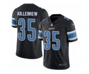 Youth Nike Detroit Lions #35 Miles Killebrew Limited Black Rush Vapor Untouchable NFL Jersey