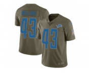 Youth Nike Detroit Lions #43 Nick Bellore Limited Olive 2017 Salute to Service NFL Jersey