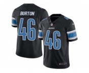 Youth Nike Detroit Lions #46 Michael Burton Limited Black Rush NFL Jersey