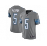Youth Nike Detroit Lions #5 Matt Prater Limited Steel Rush NFL Jersey