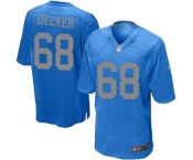 Youth Nike Detroit Lions #68 Taylor Decker Game Blue Alternate NFL Jersey