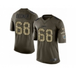 Youth Nike Detroit Lions #68 Taylor Decker Limited Green Salute to Service NFL Jersey