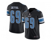 Youth Nike Detroit Lions #69 Anthony Zettel Limited Black Rush Vapor Untouchable NFL Jersey