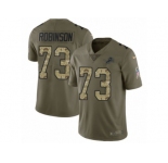 Youth Nike Detroit Lions #73 Greg Robinson Limited Olive Camo Salute to Service NFL Jersey