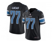 Youth Nike Detroit Lions #77 Cornelius Lucas Limited Black Rush NFL Jersey