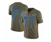 Youth Nike Detroit Lions #77 Cornelius Lucas Limited Olive 2017 Salute to Service NFL Jersey