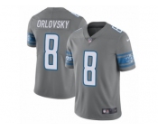 Youth Nike Detroit Lions #8 Dan Orlovsky Limited Steel Rush NFL Jersey