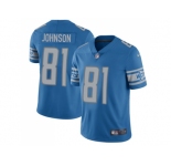 Youth Nike Detroit Lions #81 Calvin Johnson Light Blue Team Color Stitched NFL Limited Jersey