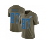 Youth Nike Detroit Lions #87 Darren Fells Limited Olive 2017 Salute to Service NFL Jersey