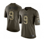 Youth Nike Detroit Lions #9 Matthew Stafford Limited Green Salute to Service NFL Jersey