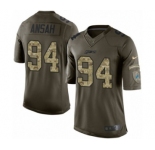 Youth Nike Detroit Lions #94 Ziggy Ansah Limited Green Salute to Service NFL Jersey