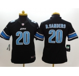 nike youth nfl jersey detroit lions #20 b.sanders black[nike]
