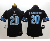 nike youth nfl jersey detroit lions #20 b.sanders black[nike]