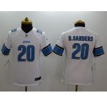 nike youth nfl jersey detroit lions #20 b.sanders white[nike]
