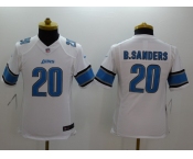 nike youth nfl jersey detroit lions #20 b.sanders white[nike]