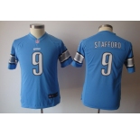 nike youth nfl jersey detroit lions #9 stafford blue[nike]