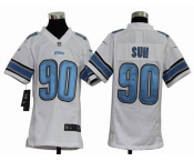 nike youth nfl jersey detroit lions #90 ndamukong suh white[nike]