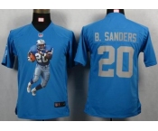 nike youth nfl jerseys detroit lions #20 b.sanders blue[portrait fashion]