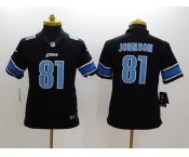 nike youth nfl jerseys detroit lions #81 johnson black[nike limited]