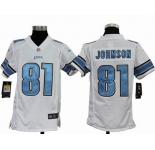 nike youth nfl jerseys detroit lions #81 johnson white[nike]