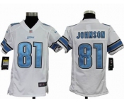 nike youth nfl jerseys detroit lions #81 johnson white[nike]