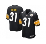 Men Nike Pittsburgh Steelers #31 Mike Hilton Game Black Team Color NFL Jersey