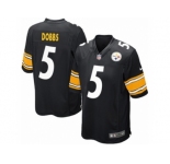 Men Nike Pittsburgh Steelers #5 Joshua Dobbs Game Black Team Color NFL Jersey