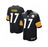 Men's Nike Pittsburgh Steelers #17 Eli Rogers Game Black Team Color NFL Jersey