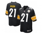 Men's Nike Pittsburgh Steelers #21 Robert Golden Game Black Team Color NFL Jersey