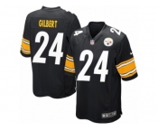 Men's Nike Pittsburgh Steelers #24 Justin Gilbert Game Black Team Color NFL Jersey