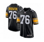 Men's Nike Pittsburgh Steelers #76 Chukwuma Okorafor Game Black Alternate NFL Jersey
