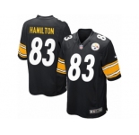 Men's Nike Pittsburgh Steelers #83 Cobi Hamilton Game Black Team Color NFL Jersey