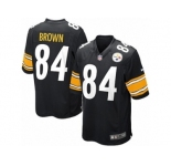Men's Nike Pittsburgh Steelers #84 Antonio Brown Game Black Team Color NFL Jersey