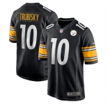 Men's Pittsburgh Steelers #10 Mitchell Trubisky Black Game Team Color NFL Jersey