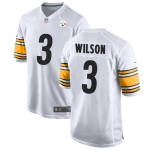 Men's Pittsburgh Steelers #3 Russell Wilson Game White Football Jersey