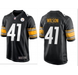 Men's Pittsburgh Steelers #41 Payton Wilson Black Replica Home Stitched Jersey