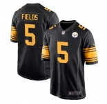 Men's Pittsburgh Steelers #5 Fields  Black Nike Game Jersey