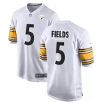Men's Pittsburgh Steelers #5 Fields Game White Football Jersey