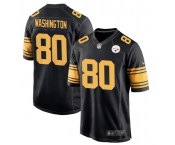 Men's Pittsburgh Steelers #80 Darnell Washington Black Game White Football Jersey