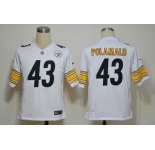NIKE NFL Jerseys Pittsburgh Steelers 43 Troy Polamalu white (Game)