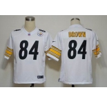 NIKE NFL Jerseys Pittsburgh Steelers 84 Brown White (Game)