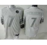Nike NFL Pittsburgh Steelers #7 Ben Roethlisberger white Platinum[Game]