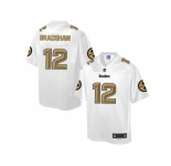 Nike Pittsburgh Steelers #12 Terry Bradshaw White Men's NFL Pro Line Fashion Game Jersey