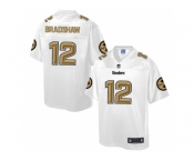 Nike Pittsburgh Steelers #12 Terry Bradshaw White Men's NFL Pro Line Fashion Game Jersey