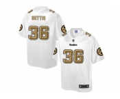 Nike Pittsburgh Steelers #36 Jerome Bettis White Men's NFL Pro Line Fashion Game Jersey