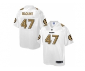Nike Pittsburgh Steelers #47 Mel Blount White Men's NFL Pro Line Fashion Game Jersey