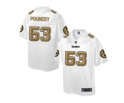 Nike Pittsburgh Steelers #53 Maurkice Pouncey White Men's NFL Pro Line Fashion Game Jersey