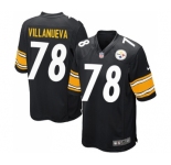 Nike Pittsburgh Steelers #78 Alejandro Villanueva Game Black Team Color NFL Jersey